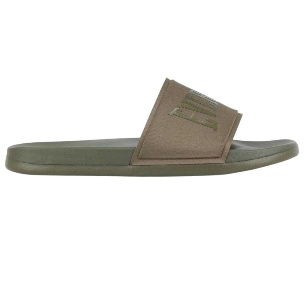 Everlast Mens Godan Padded Strap Sliders / Dark Khaki